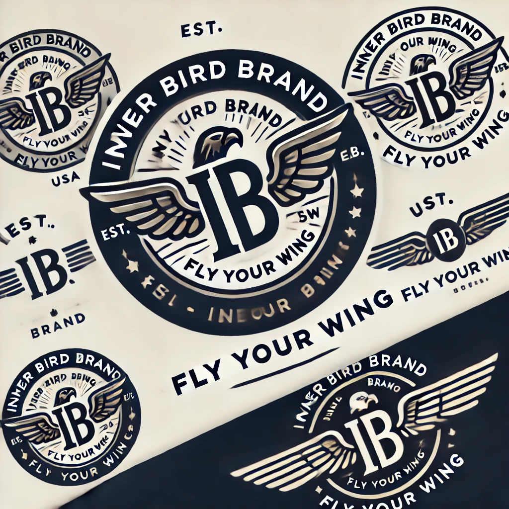 DALL·E 2025-02-16 10.29.53 - A high-quality vector logo for 'Inner Bird Brand', featuring a circular emblem with 'INNER BIRD BRAND' at the top and 'FLY YOUR WING' at the bottom. I