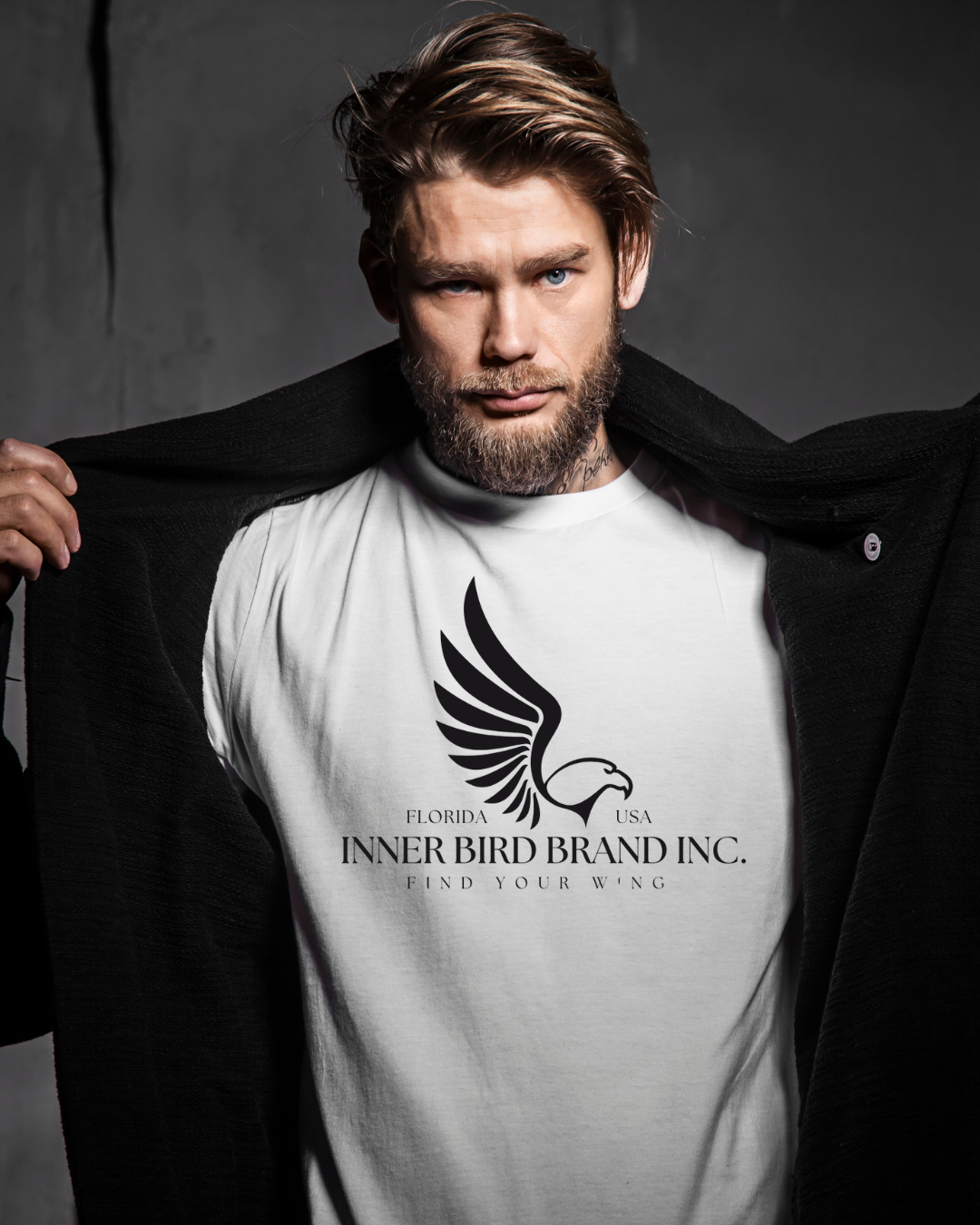 White and Black Minimalist T-Shirt Mockup Instagram Post-2